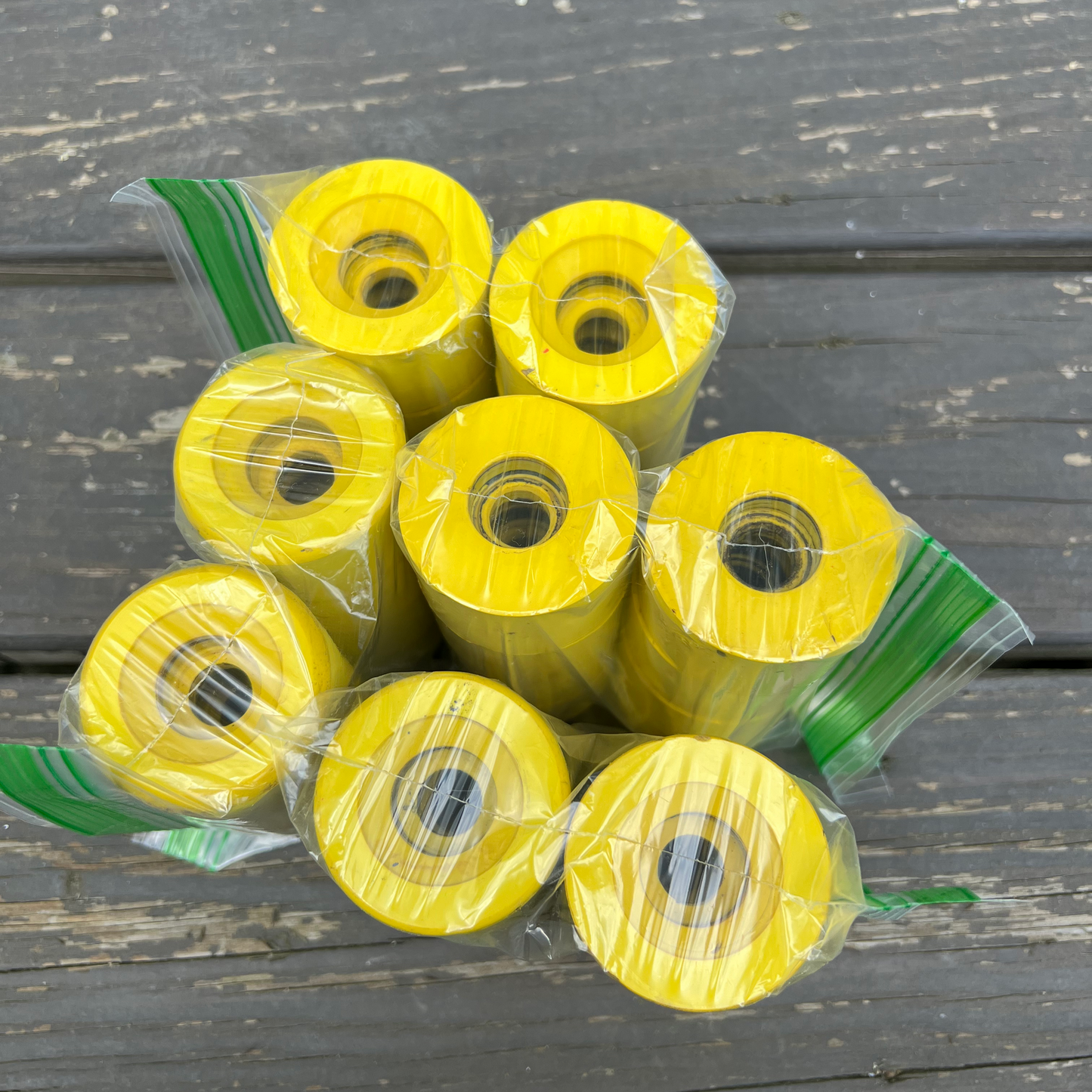 RESURFACED Vanathane Rental Skate Wheels (Yellow) Set of 8