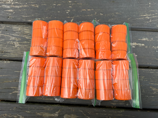 RESURFACED Vintage Vanathane Rental Skate Wheels (Orange) Set of 8