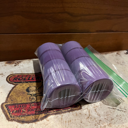 Resurfaced Vanathane Rental Skate Wheels (Purple) Set of 8