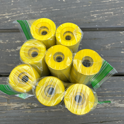 RESURFACED Vanathane Rental Skate Wheels (Yellow) Set of 8